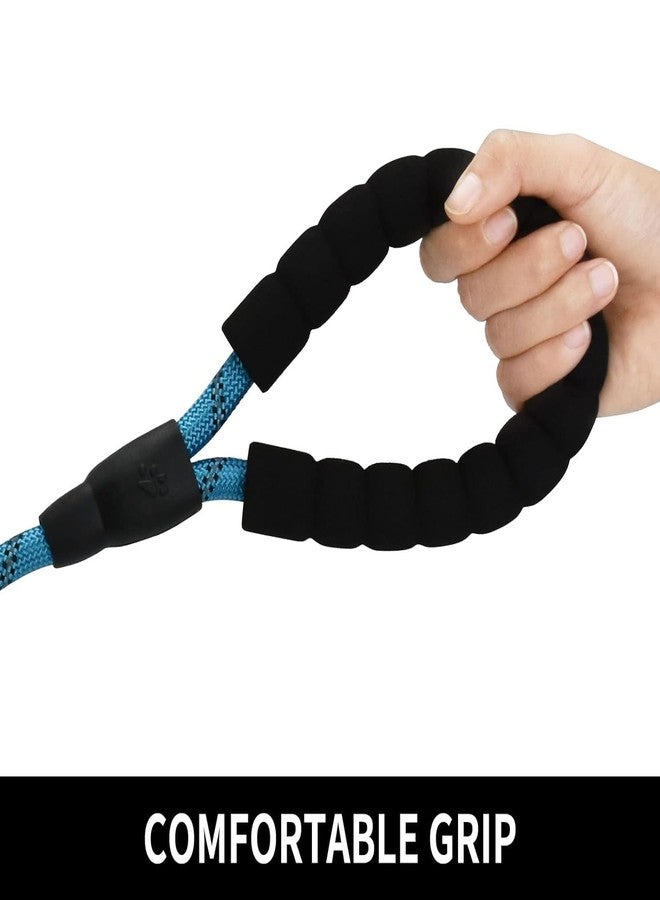 DOCROK 4 Ft Strong Pet Dog Leash with Comfortable Padded Handle and Highly Reflective Threads Rope for Night Walking 360-Degree Rotating Metal Buckle for Small Medium (Multi Color) - Image 3